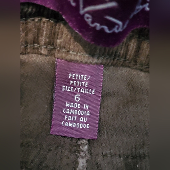 Brown corduroy straight leg pants - Picture 2 of 2